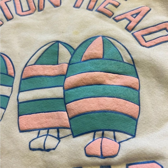 Vintage 80’s Hilton Head Island White Sweatshirt Sz LG - Picture 6 of 7